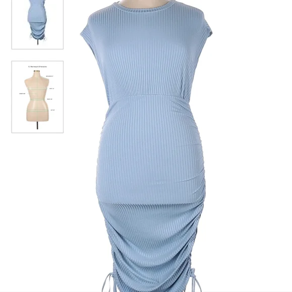 Light Blue midi Dress - Picture 1 of 4